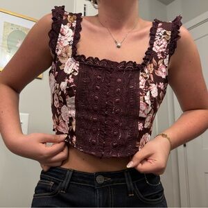 Altar’d State Floral Corset Tank